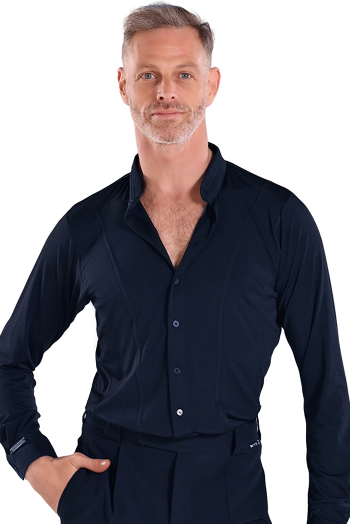 Men's danceshirt  "LEONARDO" blue